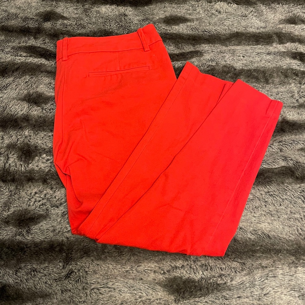 Red Ankle Dress Pants